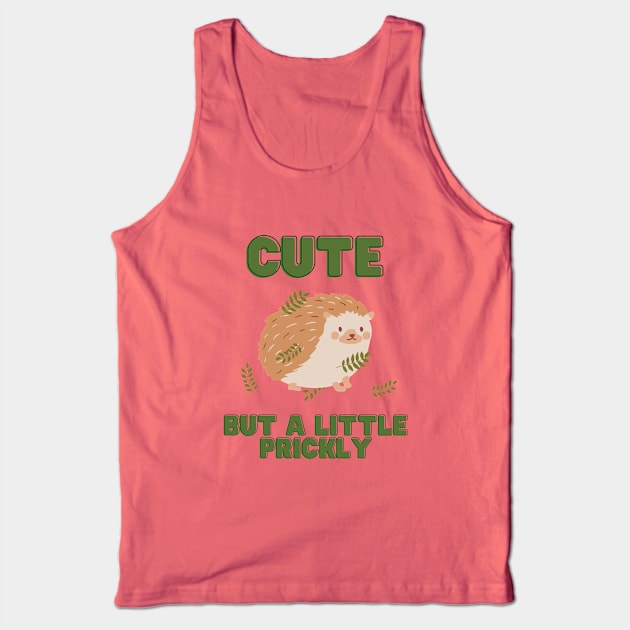 Cute but prickly hedgehog Tank Top by Lemon Squeezy design 